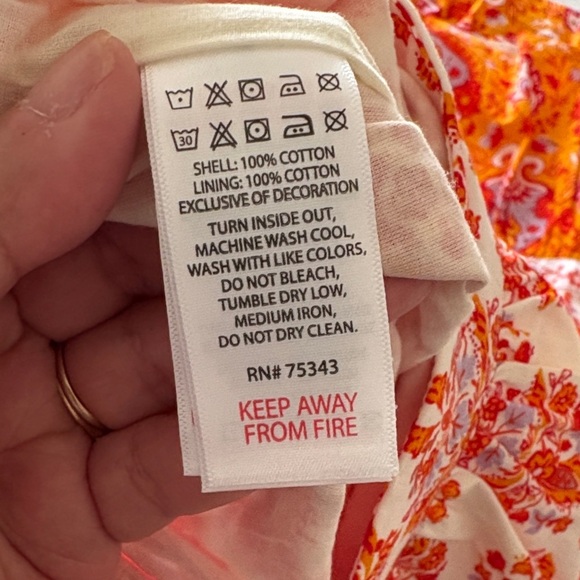 BNWT Boho Style Floral Orange & Red 2pc Set By Haute Hippie “M Top S Bottom” - Picture 12 of 12